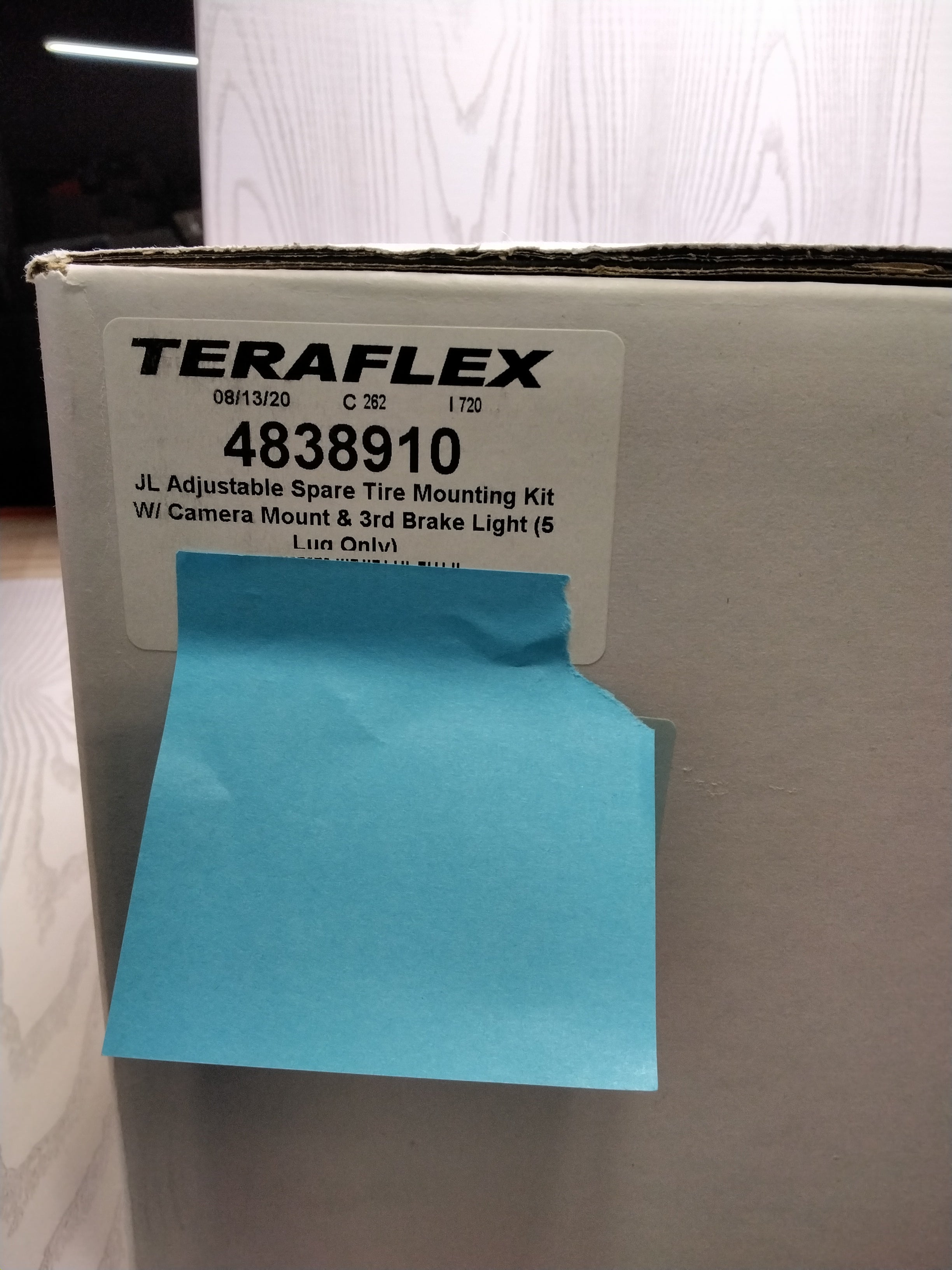 TeraFlex 4838910 JL/JLU Alpha HD Adjustable Spare Tire Mounting Kit Black (7727806120174)